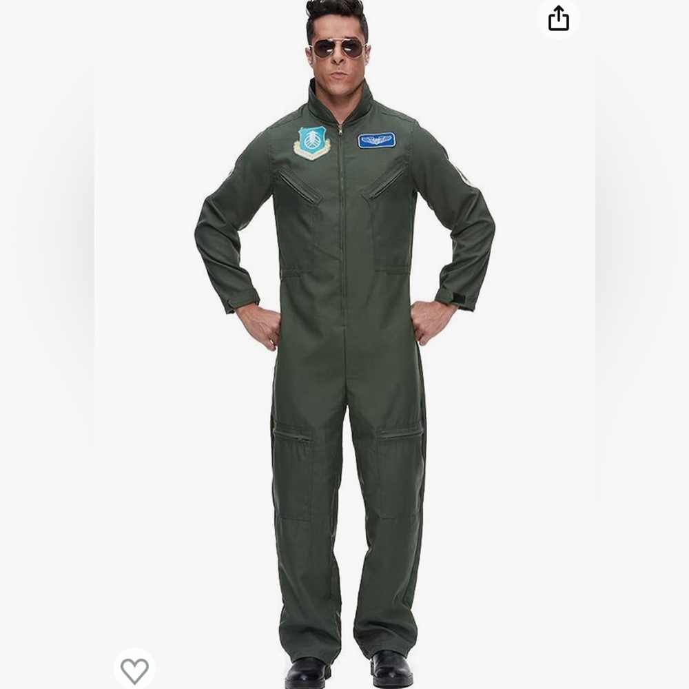 Top Gun Jumpsuit Halloween Costume Cosplay